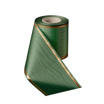 Präge-Moiré Jägergrün mit Goldrand