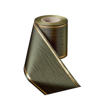 Präge-Moiré Moosgrün mit Goldrand