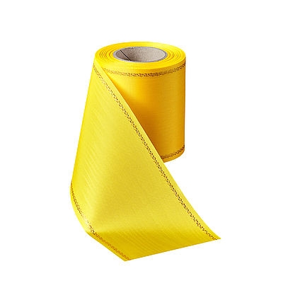 Präge-Moiré Gelb mit Z-Ranke Goldrand