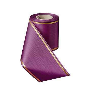 Präge-Moiré Erika mit Goldrand