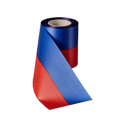 Nationalband Super-Satin Blau-Rot