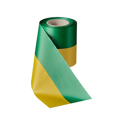 Nationalband Super-Satin Grün-Gelb 75mm