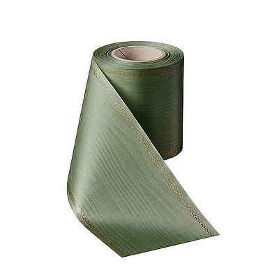 Präge-Moiré Hellgrün mit Z-Ranke Goldrand