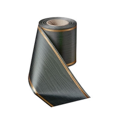 Präge-Moiré Flaschengrün mit Goldrand