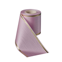 Präge-Moiré Altrosa mit Goldrand