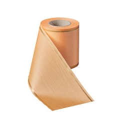 Präge-Moiré Pfirsich mit Goldrand