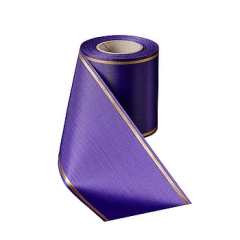 Präge-Moiré Lila mit Goldrand