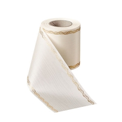 Präge-Moiré Natur mit Rand Perlenkette in Gold Präge-Moiré Natur mit Rand Perlenkette in Gold